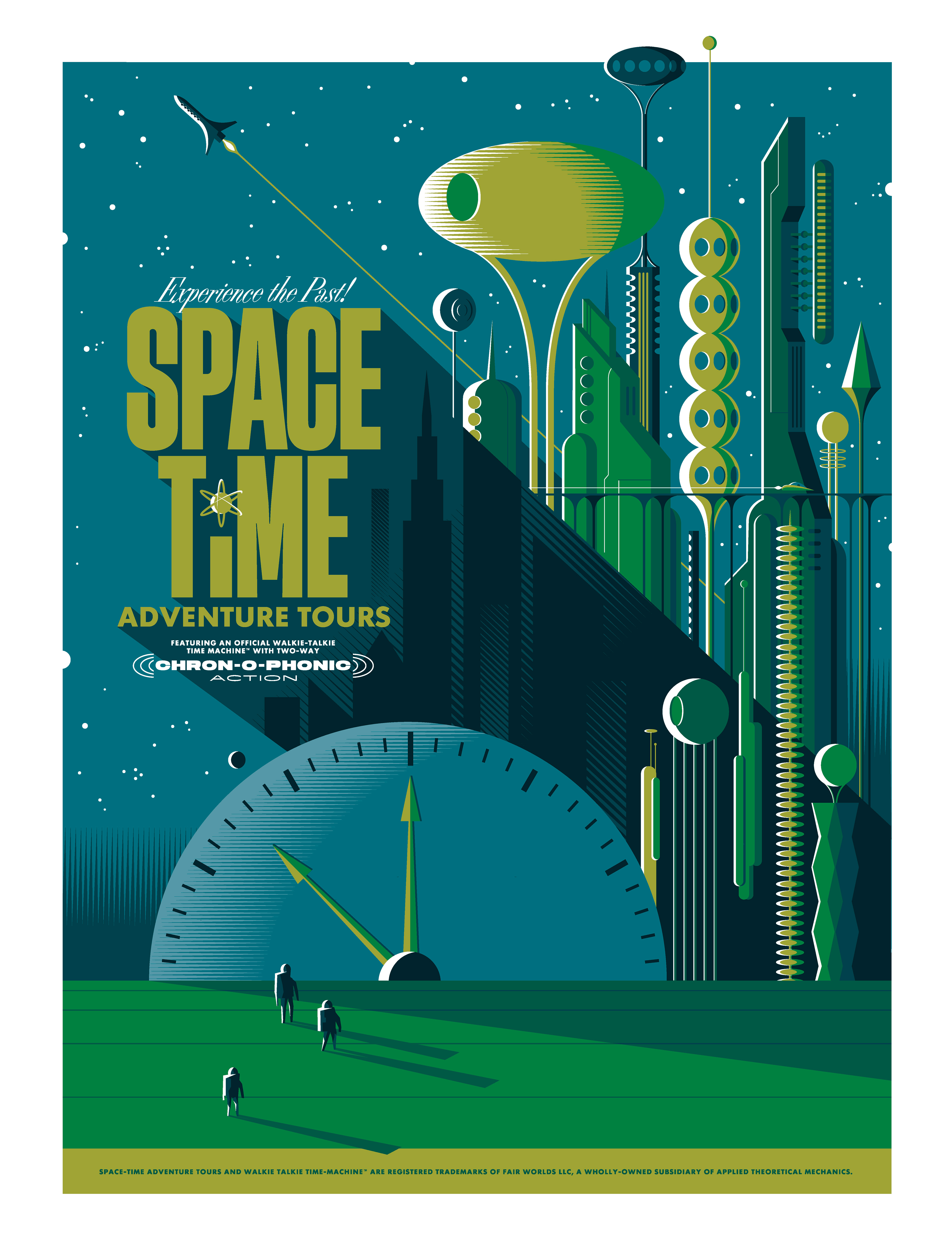 Space-Time Adventure Tours poster by Invisible Creature